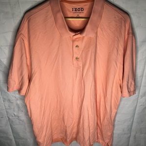 Izod Mens The Advantage Polo Mens XXL 2XL Orange Short Sleeve Casual